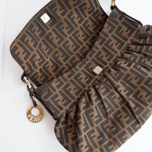 Authentic Preowned Vintage Fendi Brown Zucca Chef Shoulder Bag - Picture 11 of 16